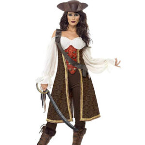 Disfraz Pirata Mujer Smiffy's con Vestido, Tiras, Cinturón y