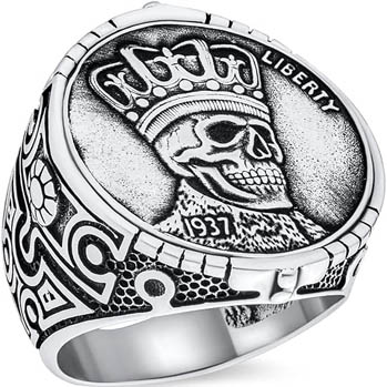 anillos góticos calavera