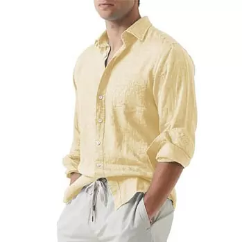 camisa lino hombre